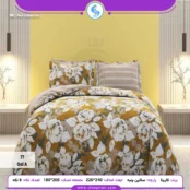 روتختی دو نفره ساتین پنبه پلاس کارینا مدل گُل A ملحفه 180