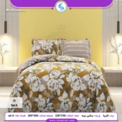 روتختی دو نفره ساتین پنبه پلاس کارینا مدل گُل A ملحفه 200